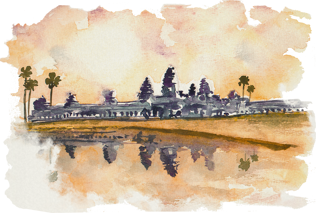 Aquarelle visage et racines